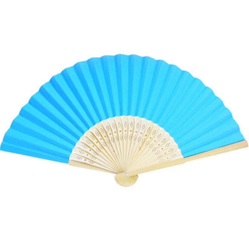 5lots Paper Bamboo Folding Fan Creative Expression Fan for Kids Artistic Expression and Imagination