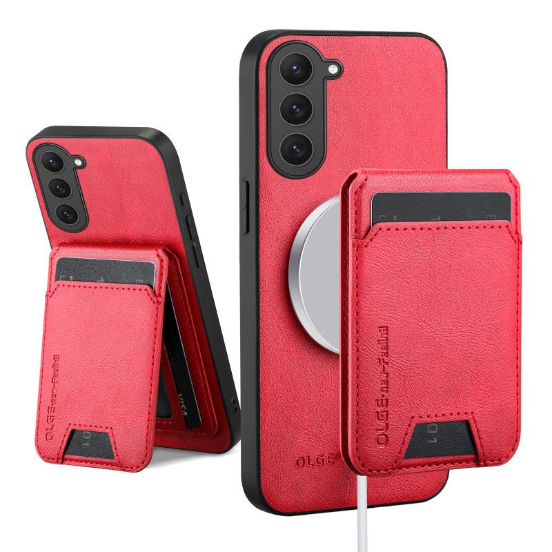 Applicable To Samsung Galaxy S23 Mobile Phone Case 23FE Cow Pattern Leather Magnetic Card Case New 23Ultra