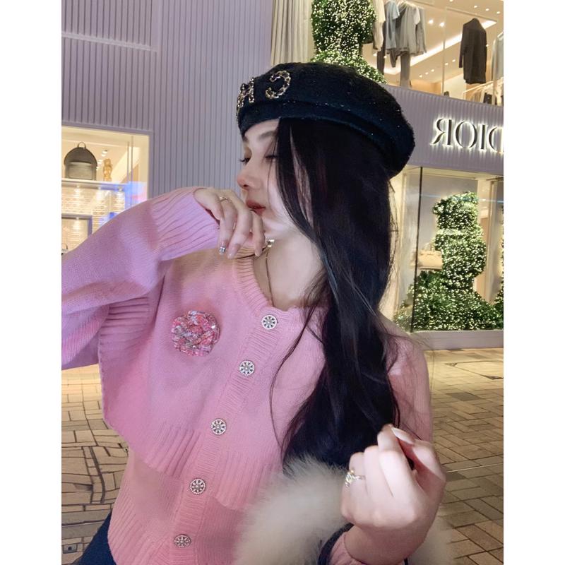 Rabbit Cape Design Knitted Cardigan Sweater S