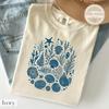 Ocean Shells Shirt, Coastal Grandma Aesthetic Tee, Sea Life Botanical T-shirt, Beach House Vibes Tee, Summer Vacation Shirt, Nautical Tee