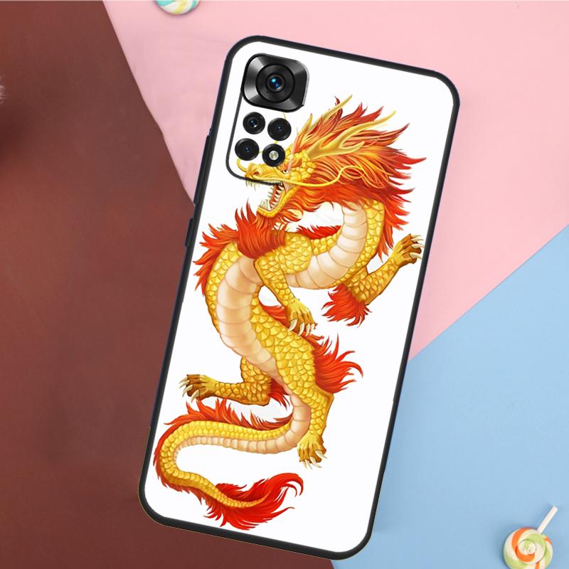 Chinese Dragon Cover For Xiaomi Redmi Note 13 Pro 14 12 11 9 10 9S 10S 11S 12S Redmi 14C 10C 12C 13C Case