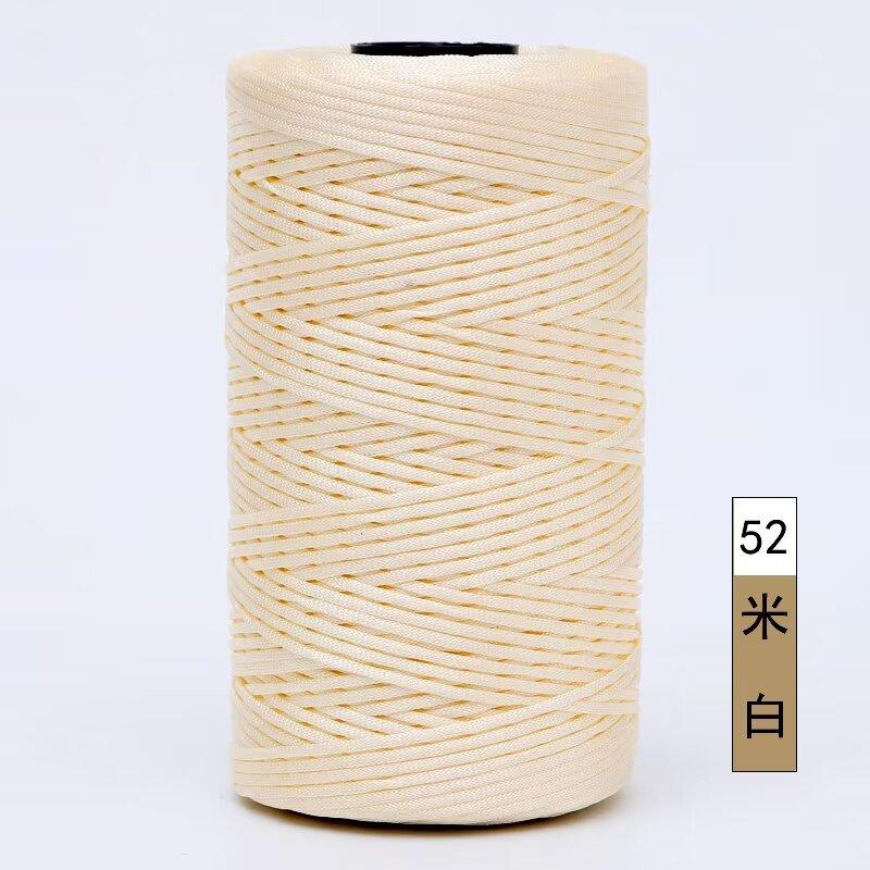 Mercerized Cotton And Linen Flat Belt Thread Light Body Ice Silk Thread Hand Crocheted Diy Hook Bag Hat Seat Cushion Hollow Thread