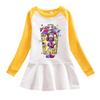 Korean Style Girls' Cartoon Long Sleeve Mesh Princess Dress for Spring & Autumn 2026