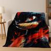 Classic S-Sonic Cartoon Game Flannel Blanket Soft Warm Throw Blanket for Bed Bedroom Living Room Travel Picnic Office Gift Kids