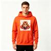 Men's Anime Print Pullover Hoodie, Casual Flame Character Long Sleeve Sweatshirt for Daily Wear