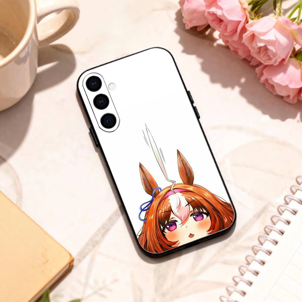 Uma Musume Pretty Derby   Handyhülle Für Samsung Galaxy A73,A72,A71,A70,A53,A52,A51,Andere Weiche Schwarze Hülle