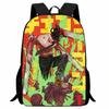 Printed Two-Dimensional Chainsaw Man Schoolbag, Primary School Student Cartoon Chaaw Man Backpack