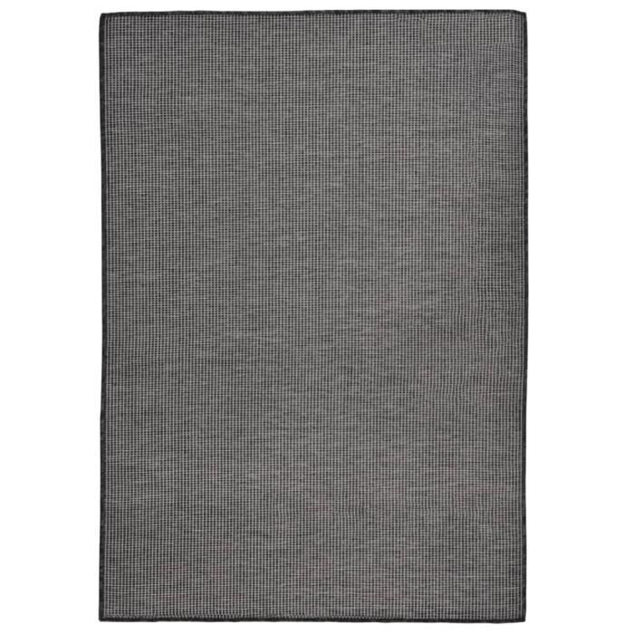 VidaXL Tapis à tissage plat d'extérieur 160x230 cm Gris