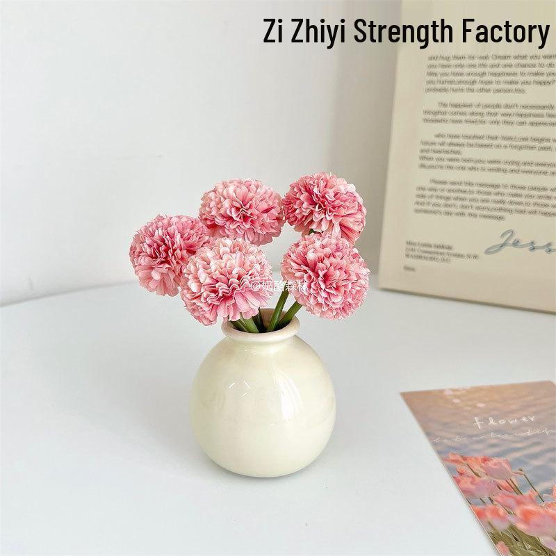 High-End Mini Ceramic Vase Ornament for Fresh Home Decor in Living Room or Dining Table