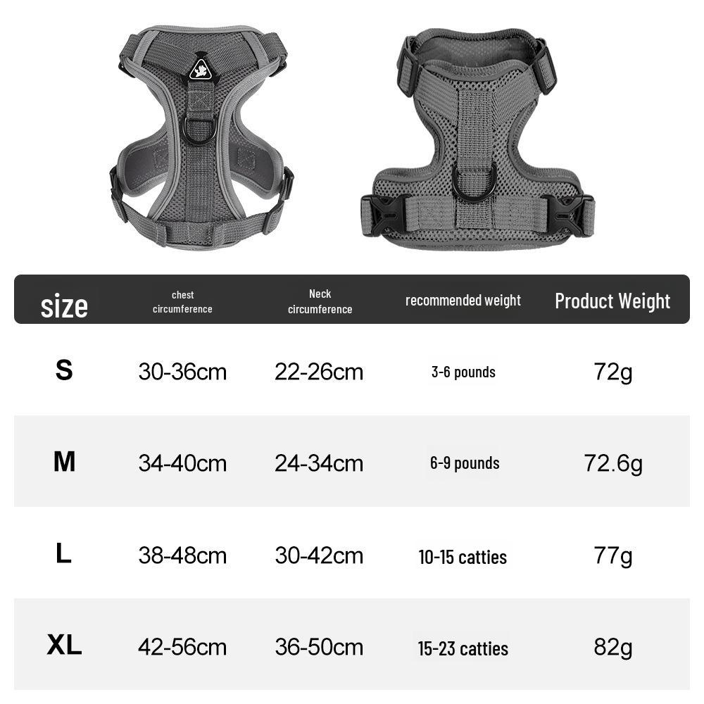 Reflektierendes Atmungsaktives Ausbruchsicheres Geschirr im Westenstil für Kleine Hunde und Katzen