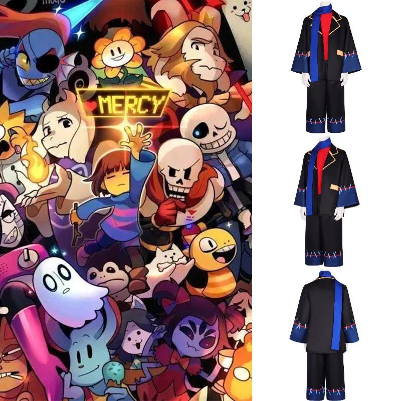 Undertale Game Frisk Cosplay Costume  Peripheral Polyester Material Black Outfit