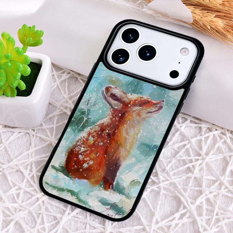 Fox Art Phone Case for iPhone 17 Air 16 15 11 12 14 13 Pro Max Shockproof Cover