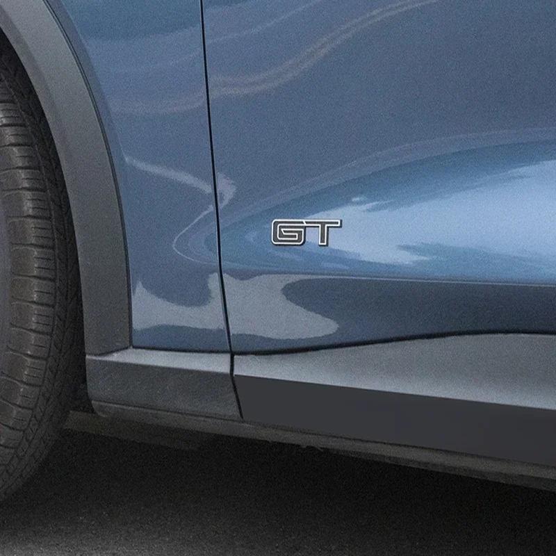 pbhsg2 For Ford Mustang Mach-E 3D GT Logo Sticker Door Trunk GT Zinc Alloy Creative Emblem Badge Stickers Car Decoration Accessories