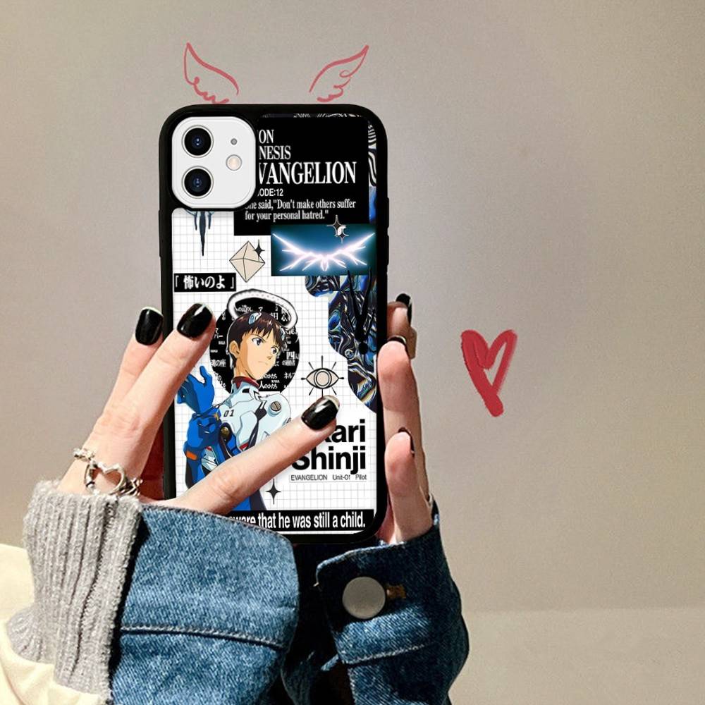 

N-Neon G-Genesis E-Evangelion Phone Case For Iphone 16 15 14 13 12 11 Pro Max Plus Shockproof TPU+PC Hard Case iPhone 16 plus