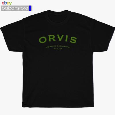 New Orvis Fly Reel Fishing Company Logo Black T Shirt Size S-5XL