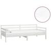 VidaXL Daybed with Mattress 90x200 Cm White Solid Pine Wood 3083600