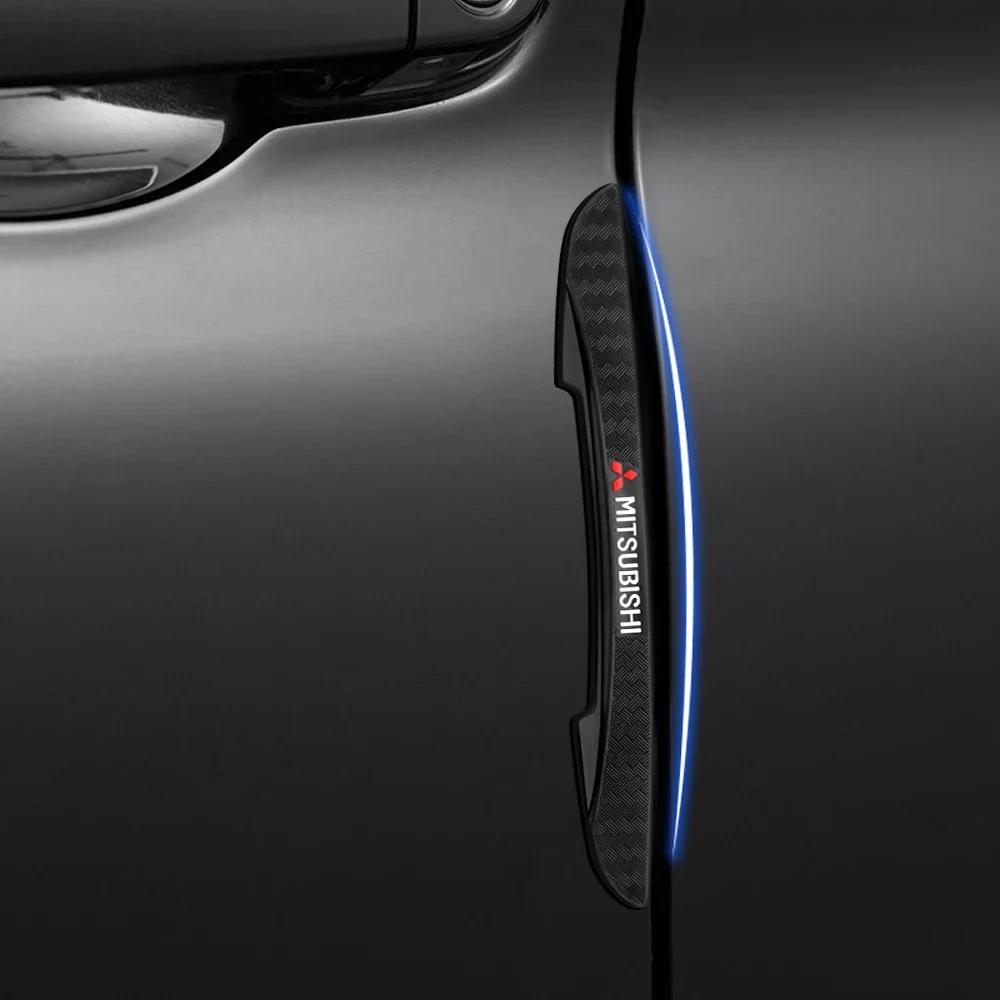 4Pcs Car Styling  Door Side Edge Anti-collision Bumper Strip Sticker For Mitsubishi Ralliart Lancer EX Outlander ASX Competition