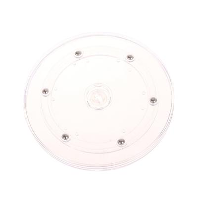 Soporte de exhibición giratorio de 360 grados de acrílico transparente con base redonda para decoración de joyas, placas giratorias, herrajes para muebles