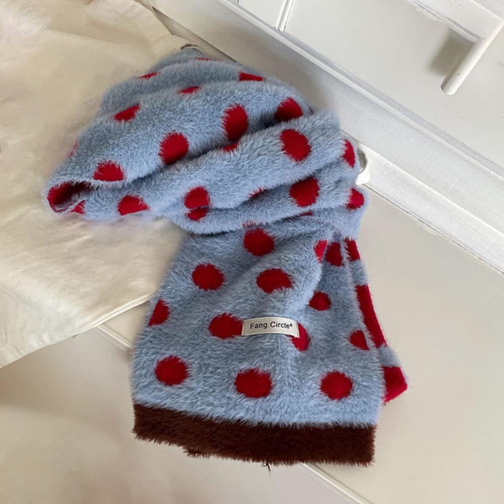 Double-Sided Color-Block Scarf Soft Plush Long Scarf Fashionable Luxury Wraps Shawl  Autumn Winter