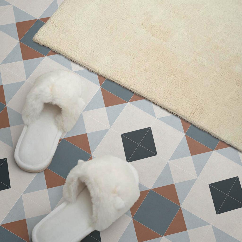 Aesthetic Vinyl Wall Covering with Print 120x60 Cm Geometric Tile Pattern