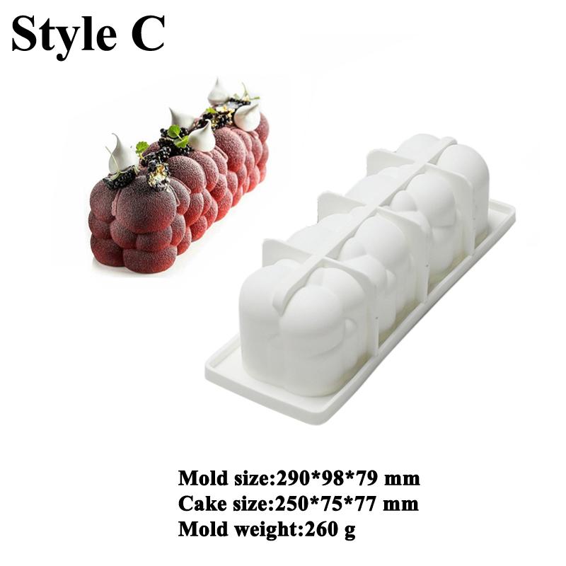 Food Grade Silicone Cake Molds Single Cell Mousse Moulds Dessert Decorating Pan Non Stick Pastry Baking Tools Kitchen Bakeware