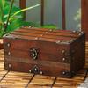 Ręcznie wykonana antyczna drewniana szkatułka na biżuterię z systemami bezpiecznych zamków, wielofunkcyjnymi przegródkami, do codziennego użytku