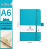 A6 Color Elastic Band Portable Notebook - Student Memo with Skin-Feel Leather Pocket Design