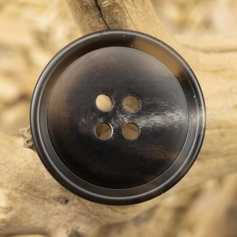 

Matte Beige Suit Trench Coat with Resin and Black Woolen Buttons in Coffee Brown