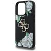 Guess Grained Roses Big 4G logo case for iPhone 16 Pro Max black
