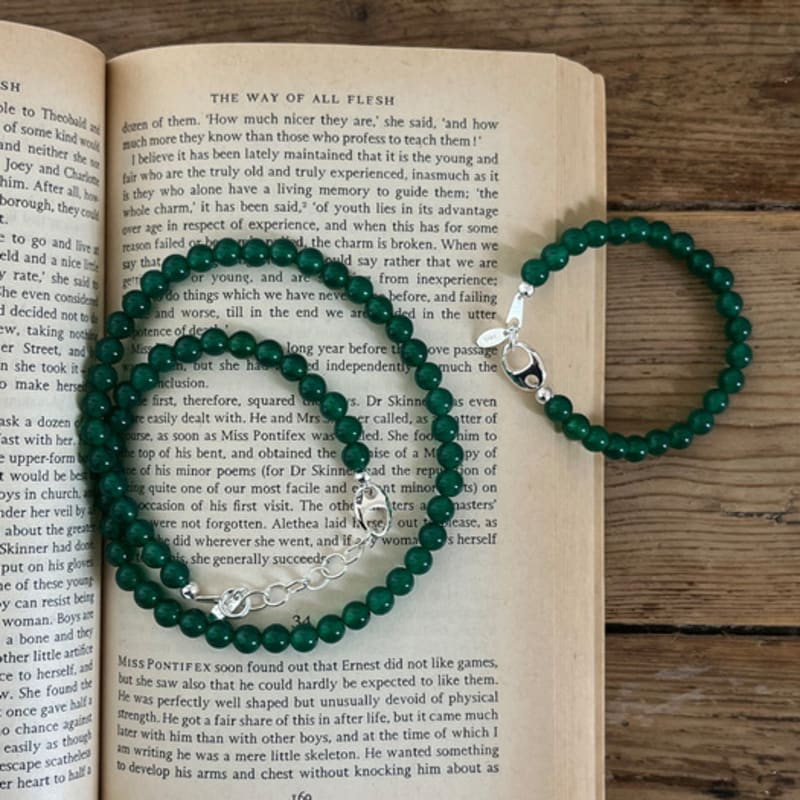 

Retro finger Green Onyx Necklace_SN304 SN304 Green Onyx Necklace