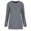 Shop   Women Loose FiT Slub Round Long Sleeve T shirT Brown Dai Wsh 1009