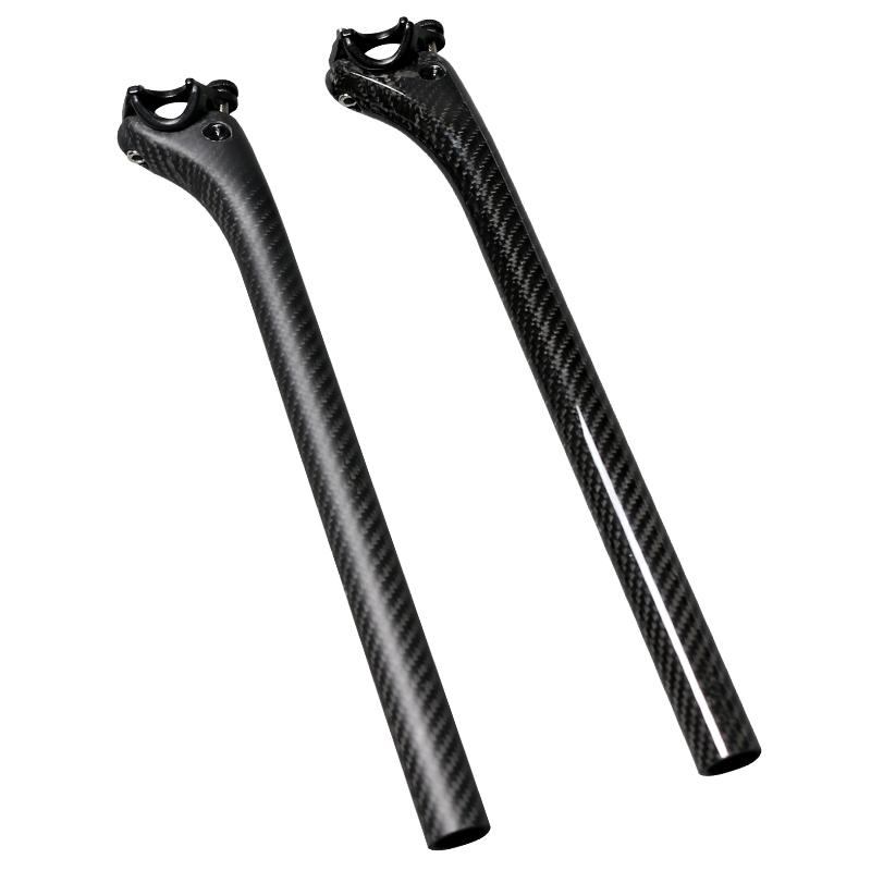 New Mountain Road bicycle 3K Full Carbon Fibre Bicycle seatpost carbon bike seatpost MTB bike parts 25.4/27.2/30.8/31.6*350mm