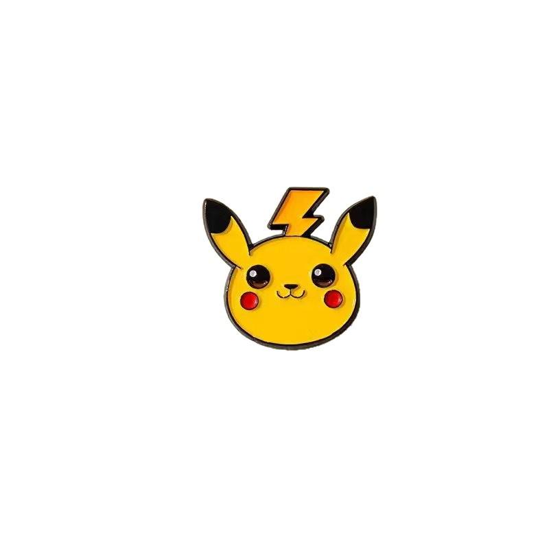 Pikachu Drip Oil Zinc Alloy Brooch - Japanese Anime Pokemon Badge for Clothing Decoration