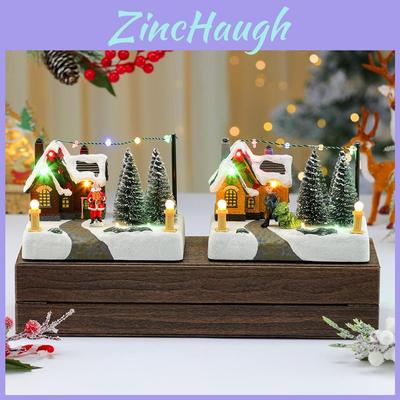 Christmas Resin Music Box Snow Scene With Light For Holiday Decor And Gift