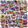 50pcs Street Spray Graffiti Culture Cool Cartoon Stickers DIY Phone Guitar Laptop Notebook Suitcase Waterproof Sticker Kids Toys