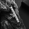 High-Quality Stainless Steel Glossy Cubic Column Pendant Necklace Men Women Simple Trendy Three-Dimensional Long Jewelry Gift