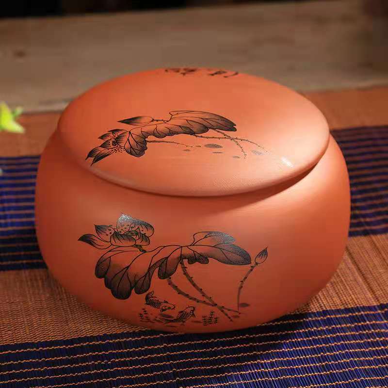 Purple Clay Tea Jar Ceramic white tea big red robe black tea sealed jar ceramic jars Ceramic Coffee candy food storage can