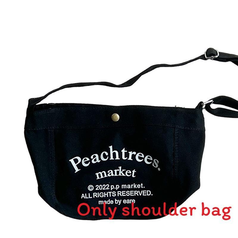 Pattern Children Letter Canvas Shoulder Bag With Large Capacity For Casual Daily