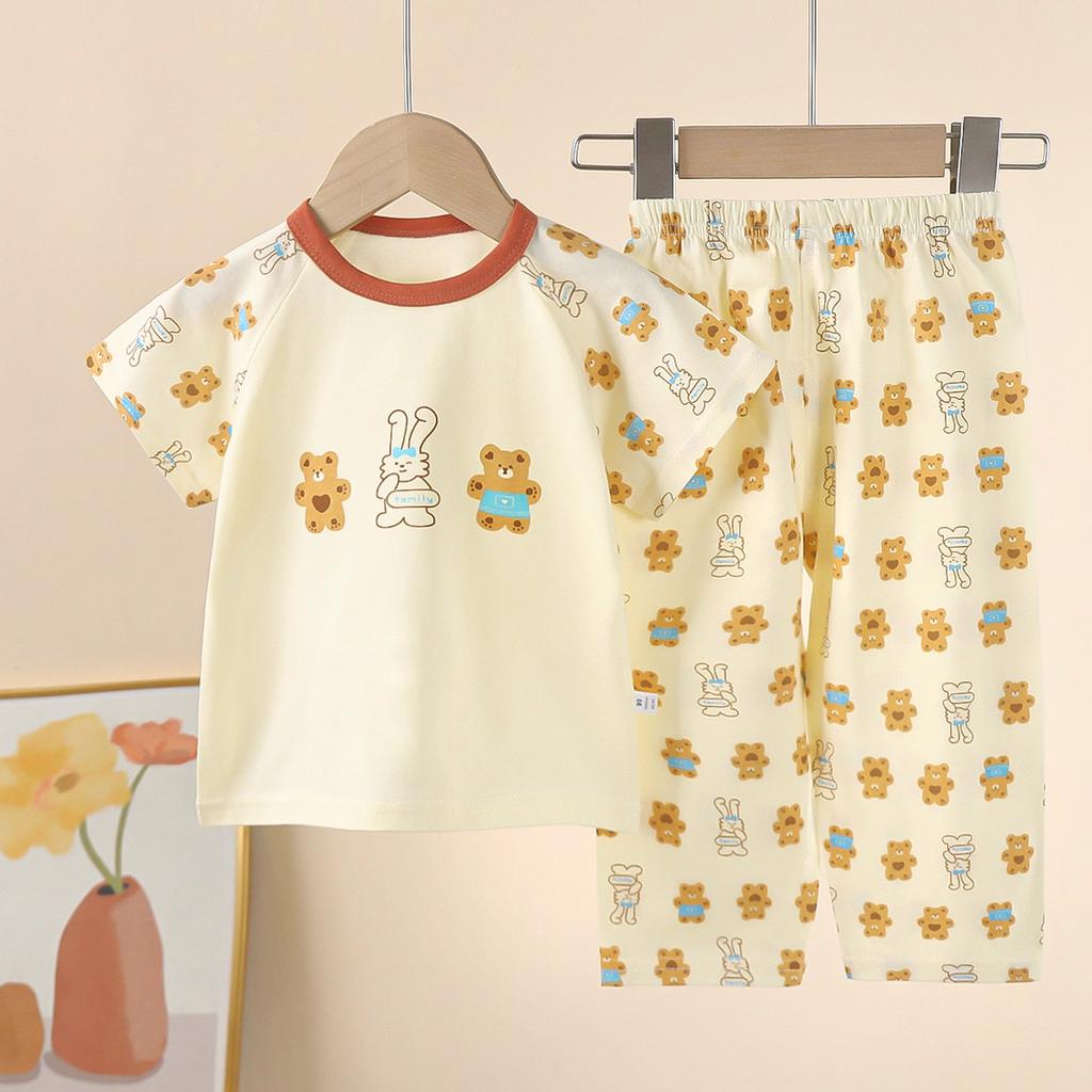 Completi Estivi in Cotone a Maniche Corte per Bambini - Pigiami per Bambini e Bambine