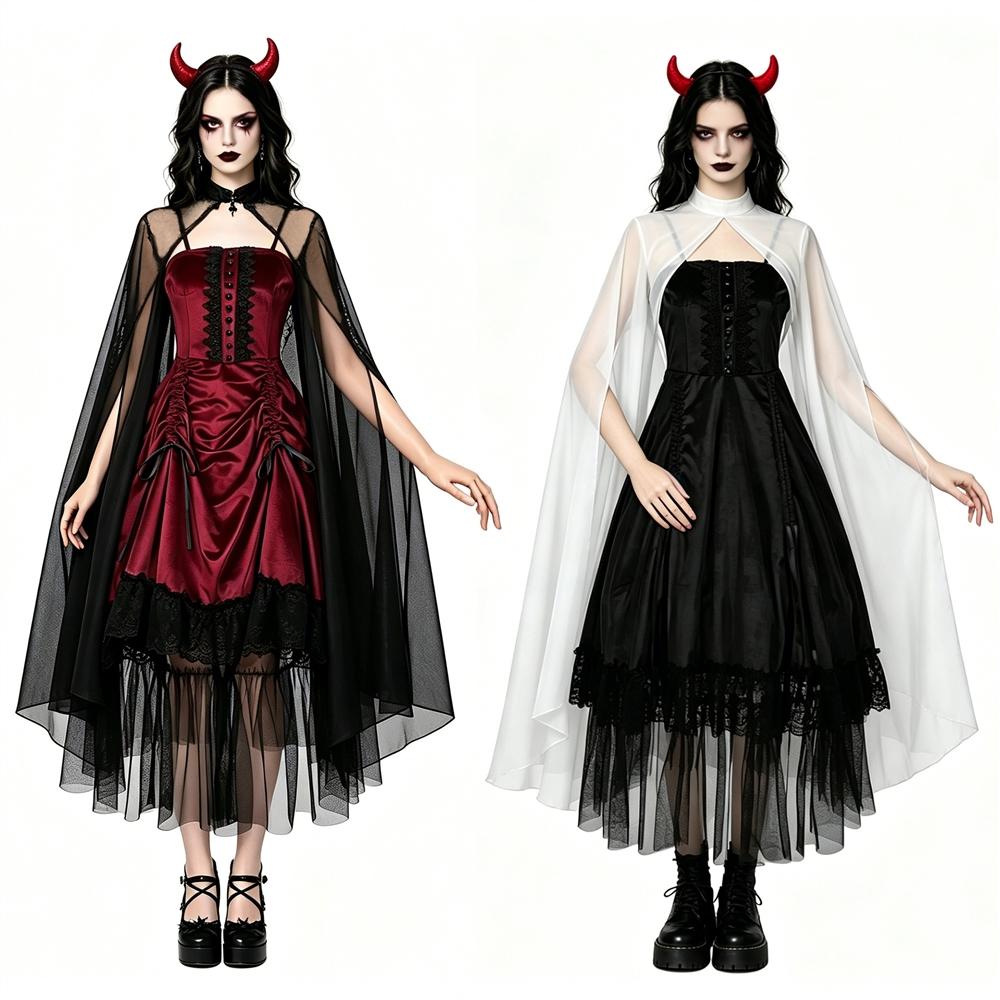 Adult Dark Style Female Witch Carnival Party Cosplay Performance Halloween Costumes
