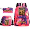 Abstract foreign Shanhaijing children's schoolbag tongtongsahur cartoon primary school student backpack three-piece set L