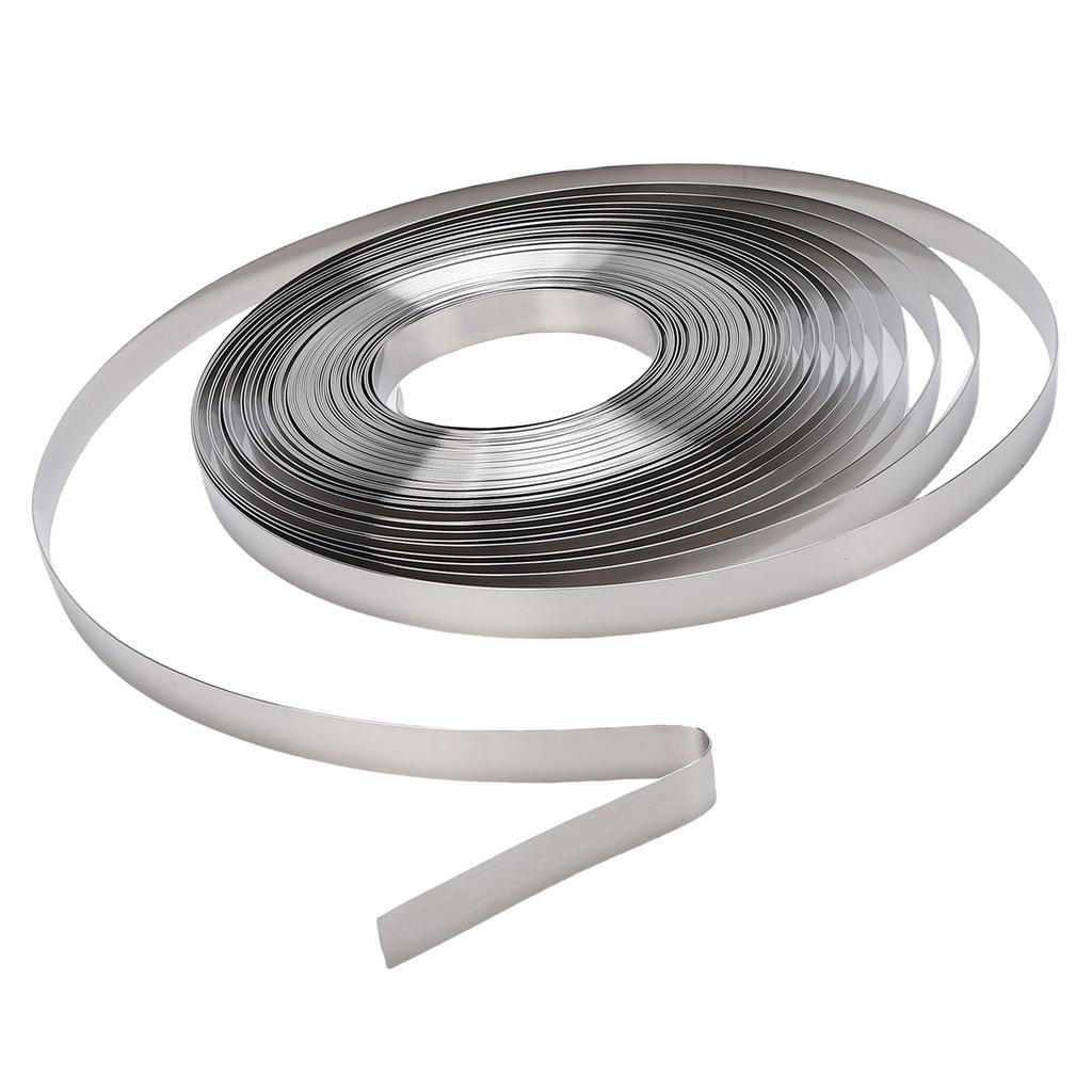 Stainless Steel Tape Strapping Strap Tools for Strapping, 3Celsius4 Inch x 100 Feet Stainless Steel Adhesive Tape with Ratchet Tensioner Knife and