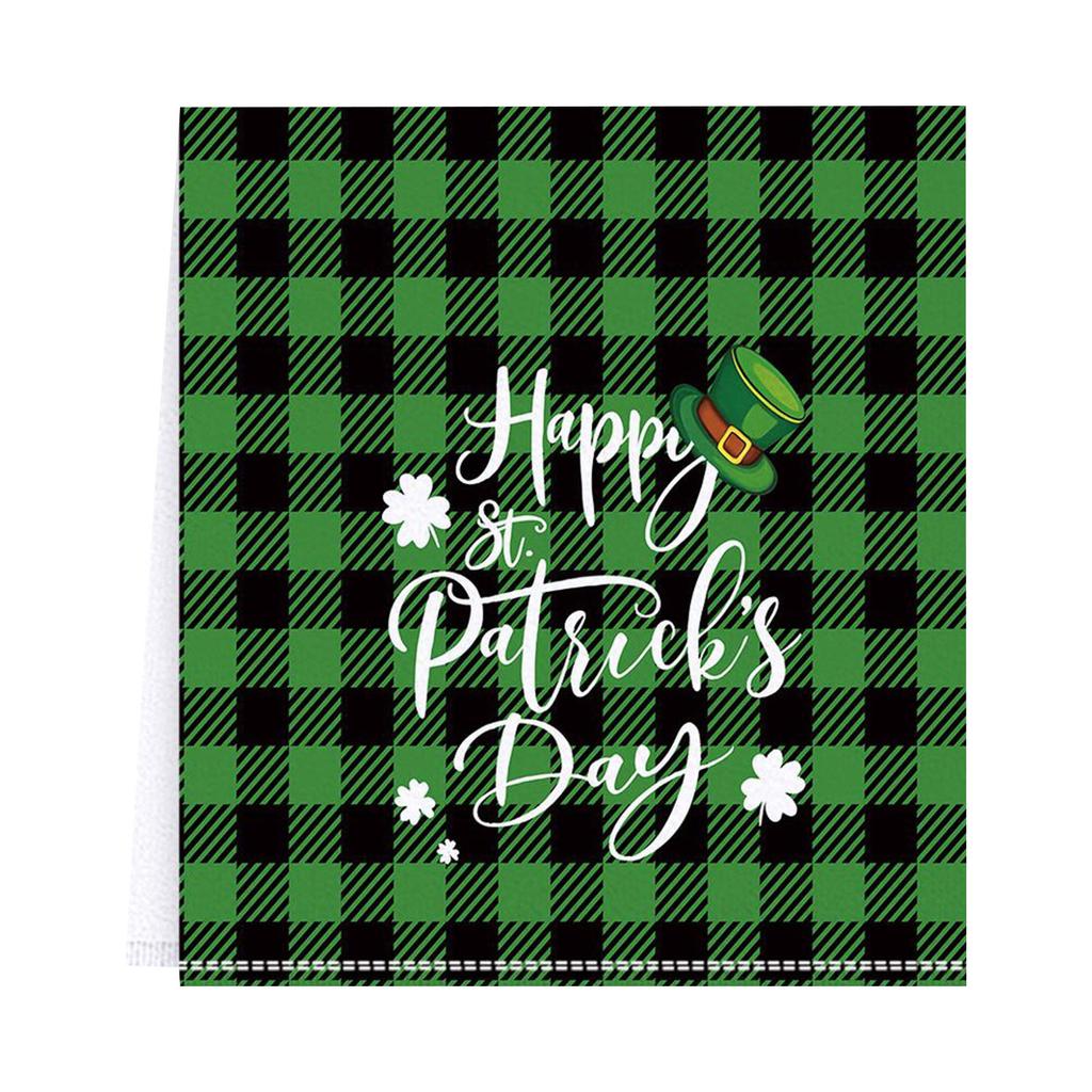 Kitchen Towels Dishcloths St Patrick's Day Absorbent Dishwashing Towels
