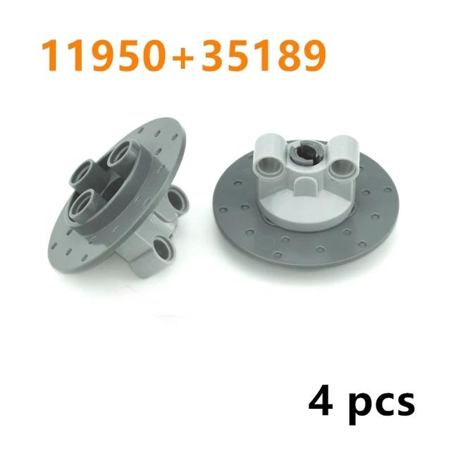 MOC Technical Tire Wheel Cross Hole Set Motorcycle Car Truck Wheels 44309 92402 3 54120 11957 Construction Building Block