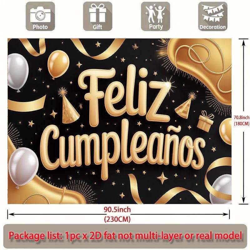 Party Backdrop Flat Feliz Cumpleaos Events Wedding Coming Ceremony Four Season Event Backdrop Decoration Front Door Decor Theme