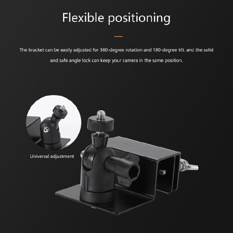 Weatherproof Solar Panel Camera Holder for Gutter Installation Crafted of Lightweight Aluminum Alloy Security Monitoring