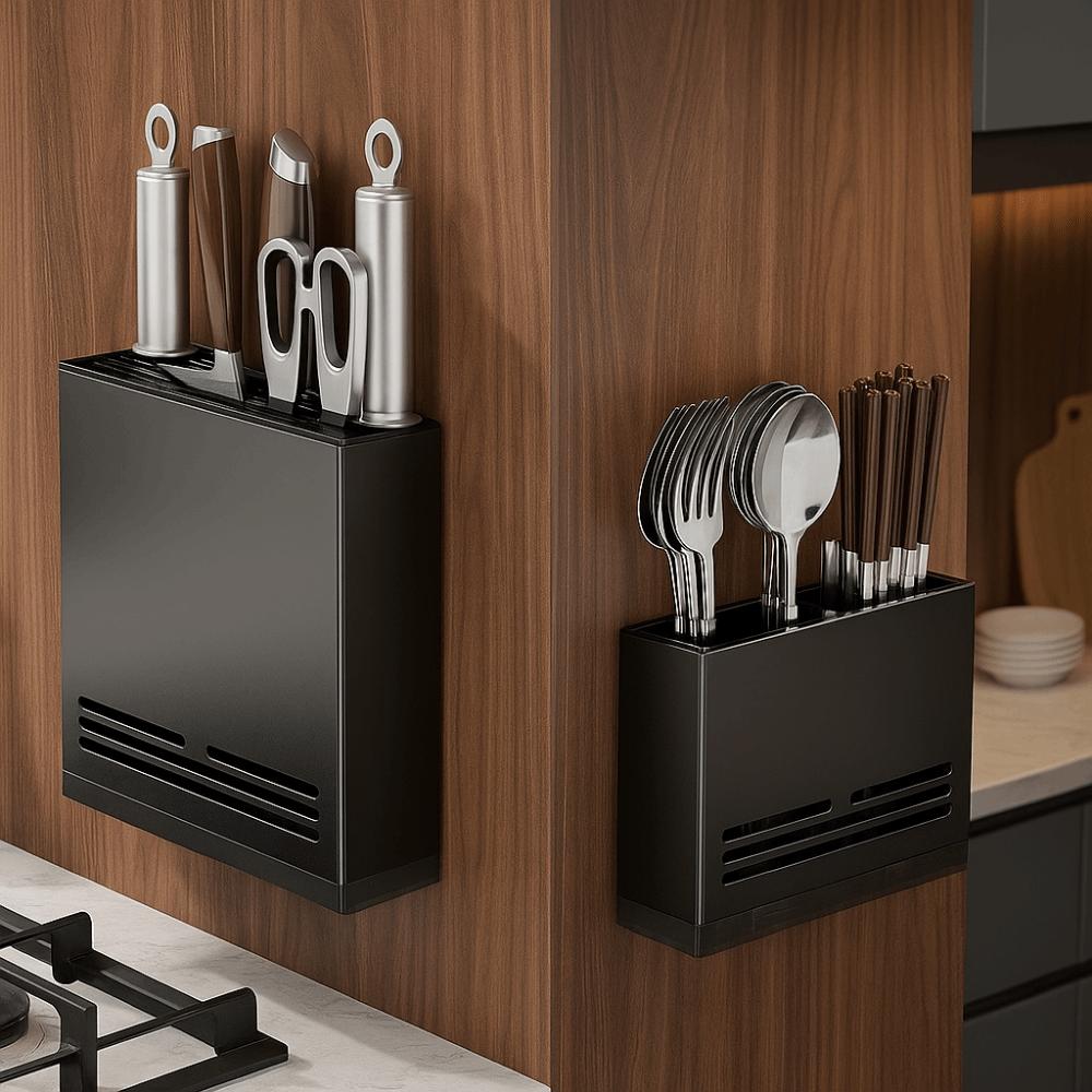 Wall Mounted Cutter Holder Rust-proof Chopstick Holder  Tableware Organization