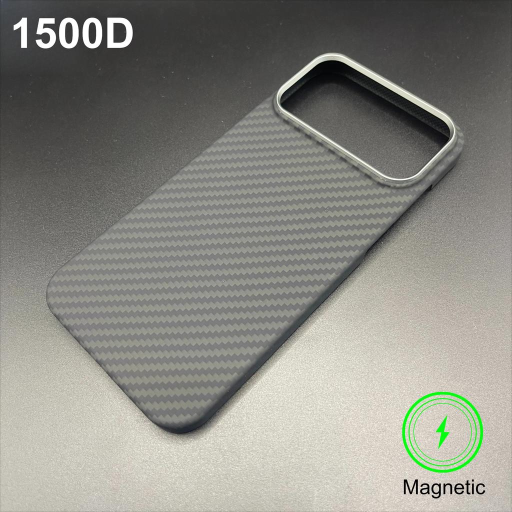 True Aramid Carbon Fiber Magnetic Ultra-Thin Business Case For 17 Pro Max Air For Magsafe Charging Shockproof Cover Funda