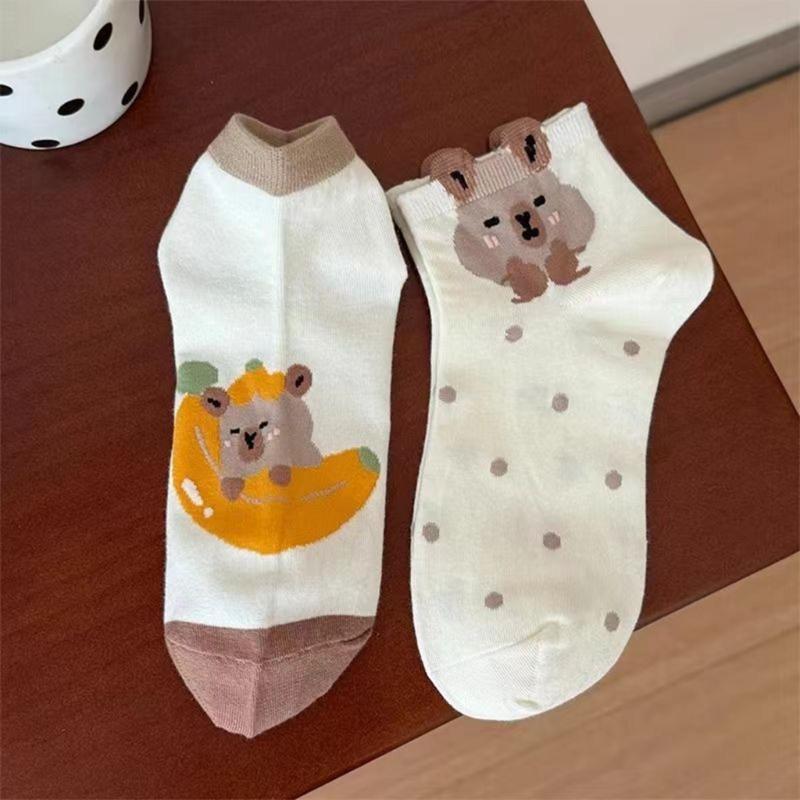 No Show Socks Cotton Low Cut Socks Funny Novelty Socks Anime Short Socks Fun Ankle Socks for Women Girls Capybara Socks