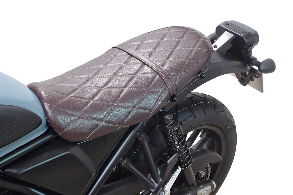 Special Parts Takegawa Cushion Seat Cover (Diamond Stitch/Brown) for Honda CL250 (MC57)/CL500 (PC68) 09-11-0338